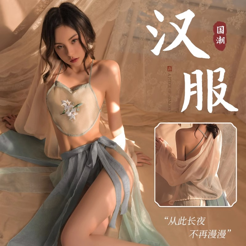 性感睡衣女春秋款夏季纯欲风趣味古装吊带睡裙国潮古装汉服居家服