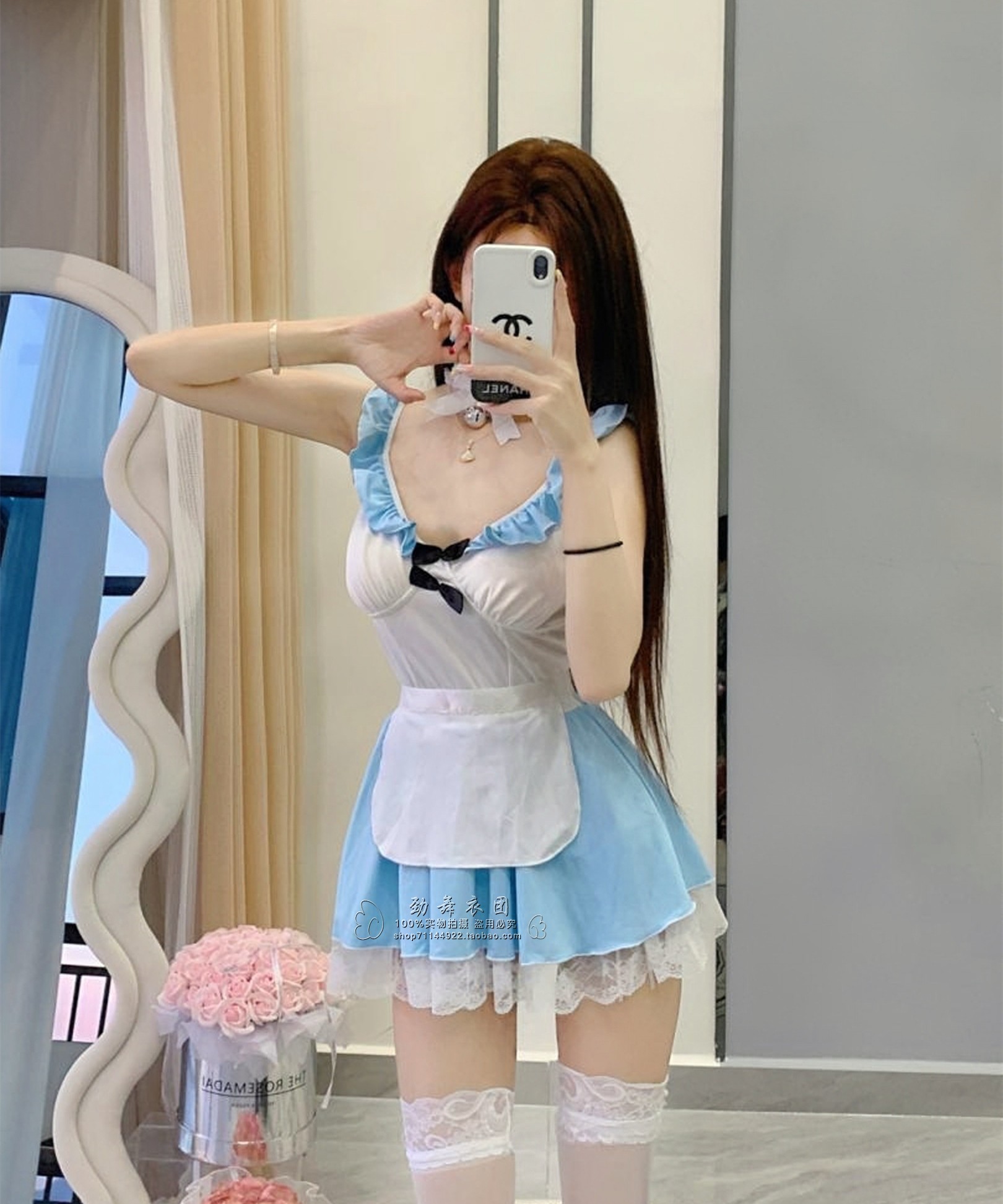 欧美酒吧dj女团gogo领舞台装DS表演服夜场性感角色扮演女仆连衣裙
