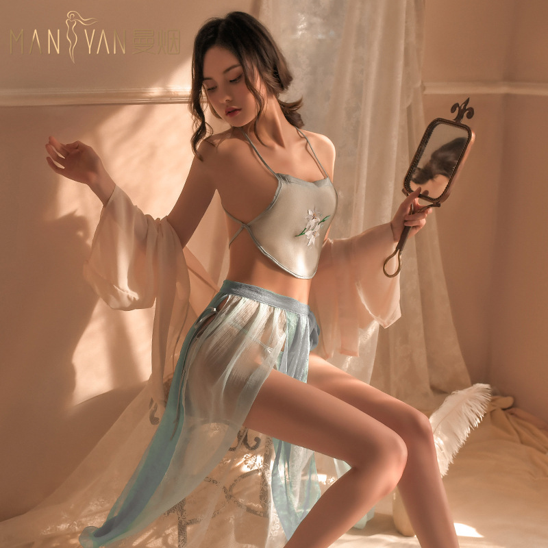 古风性感睡衣合集异域风情汉服肚兜宫廷贵妃制服国潮旗袍寝服套装